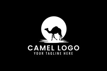 Sticker - camel logo vector icon illustration