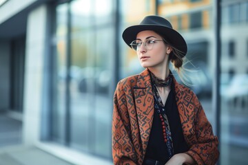 casual boho work attire on a young entrepreneur