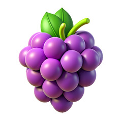 Wall Mural - grape 3d isolated background white