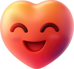 Poster - Heart shape isolated on transparent background. PNG