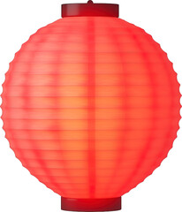 Wall Mural - Red lantern isolated on transparent background.PNG