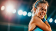 © TopMicrobialStock - Female tennis player's neck injury