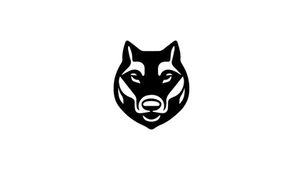 head of a minimalistic wolf