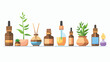 Essential Oils and Diffuser vector flat isolated