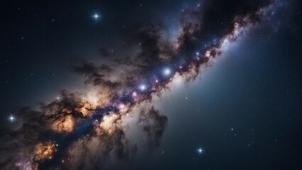 Wall Mural - starry night sky  Landscape with Milky way galaxy. Earth view from space with Milky way galaxy.  