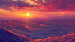 Stunning landscape with vibrant sunset colors infused with the energetic vibes of nightcore music,
Beautiful sunset in sea sunsets over ocean horizon a fabulous sunset is reflected in the sea 