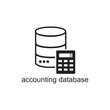 accounting database icon , management icon