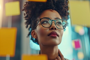 Canvas Print - portrait of a woman with glasses