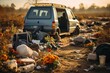 The sight of rubbish and trash illegally dumped in nature serves as a somber reflection of the pervasive issue of pollution, highlighting the critical importance of environmental conservation efforts