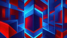 Abstract Red Square Wallpaper With A Blue Light