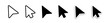 © Primo - Pointer arrow vector icon set. Computer mouse cursor symbol. Vector illustration.