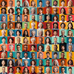 Poster - Collage of diverse people representing various lifestyles and professions