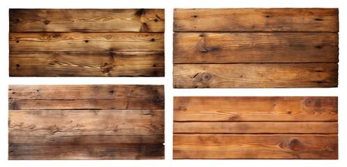 Wall Mural - Set of wooden boards, cut out