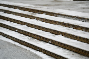 Poster - Treppe im Winter