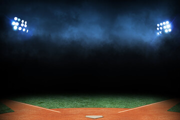 baseball filed in the night