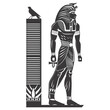 silhouette pharaoh the egypt mythical creature black color only