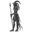 silhouette pharaoh the egypt mythical creature black color only