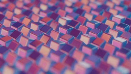 Aufkleber - Minimalist interpretation of interconnected blocks symbolizing blockchain.