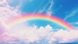 © Shahida - eye catching rainbow in the blue sky generated by ai
