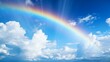 © Shahida - eye catching rainbow in the blue sky generated by ai