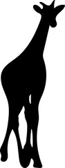 Transparent giraffe icon png, vector illustration of an giraffe icon in dark color and transparent background(png)