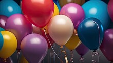 Colorful Balloons In The Air, Colorful Balloons Background, Colored Balloon Wallpaper, Happy Background