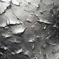 Wall Mural - Black and white cracked paint texture