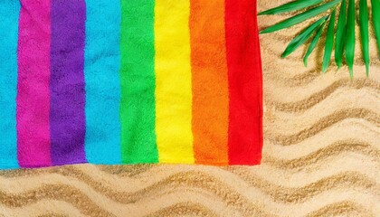 Wall Mural - LGBT colored beach towel