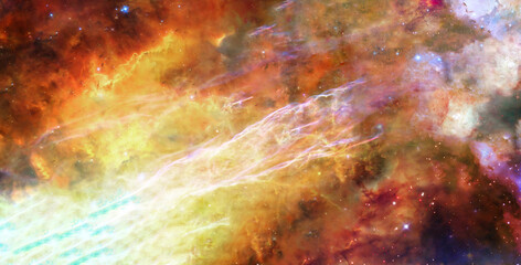 Wall Mural - somewhere in extreme deep space. far galaxies and stardust. science fiction background. elements of 