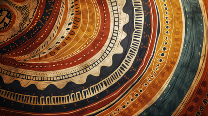 Wall Mural - Traditional native african circle pattern