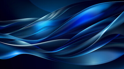 Shine navy blue abstract wavy background.
