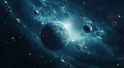 Wall Mural - planets in space from the outer space wallpape