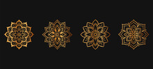 Mandala. Luxury Golden Round Ornament Pattern. Henna Tattoo Mandala. Mehndi Style. Luxury Mandala, Golden Pattern