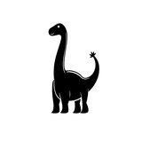 Fototapeta Dinusie - Dinosaur Standing Side Logo Design