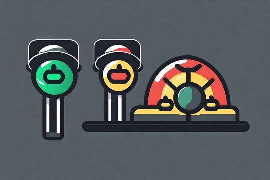trafficlights icon. A single symbol with an outline style