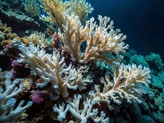 Coral bleaching linked to elevated sea temps: Loss of symbiotic zooxanthellae threatens Pacific reef. Threatened Pacific reef due to zooxanthellae loss