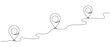 © Sviatlana - Single line editable line map symbol, location point for business. Pin location, geosign of a line continuous drawing . Vector illustration for delivery services.