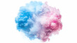 © M.IVA - Abstract Pastel Pink and Blue Cloud, smoke isolated on white background.