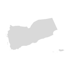 Yemen vector arabia map. Yemen map icon arab illustration