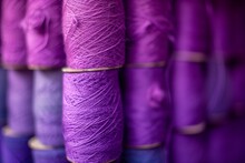 Close Up Of Colorful Pink And Purple Threads