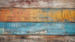 Vintage wood planks texture background, old grungy color painted boards. Rough wooden wall, worn multicolored surface. Theme of nature, grunge, colorful pattern