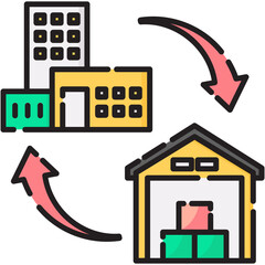 Sticker - Supply Chain Illustration