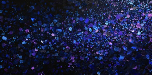 Wall Mural - abstract a defocused blue and purple bokeh glitter blur background. blue and purple colored glitter.
