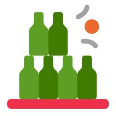 Sticker - bottle throw icon