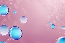 Abstract Pink Background With Spaced Bubbles