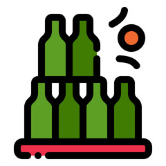 Wall Mural - bottle throw icon