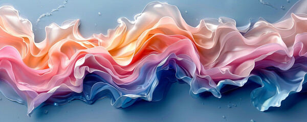 Wall Mural - abstract colorful wave design background