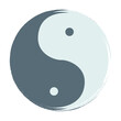 Colored yin yang symbol Vector