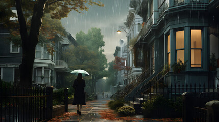 Wall Mural - A beautiful rainy day