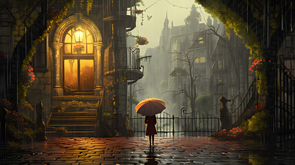 Wall Mural - A beautiful rainy day